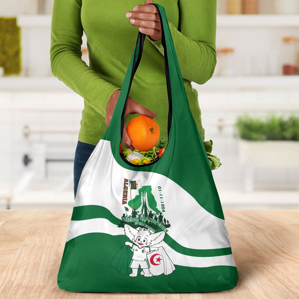 Algeria Revolution Day Grocery Bag Algerian Freedom Patriot - One Million And A Half Martyrs