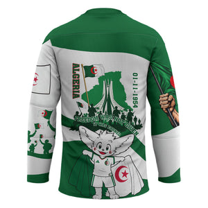 Algeria Revolution Day Hockey Jersey Algerian Freedom Patriot - One Million And A Half Martyrs