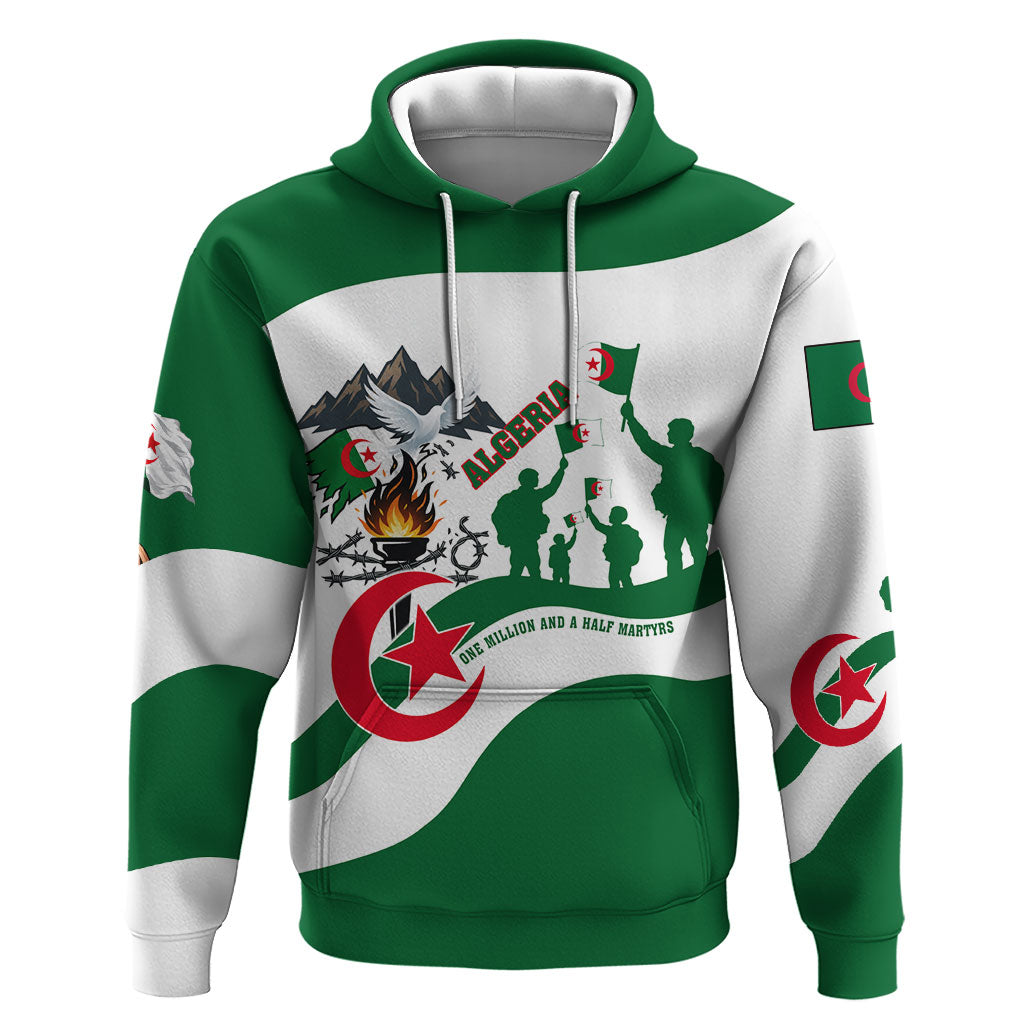 Algeria Revolution Day Hoodie Algerian Freedom Patriot - One Million And A Half Martyrs