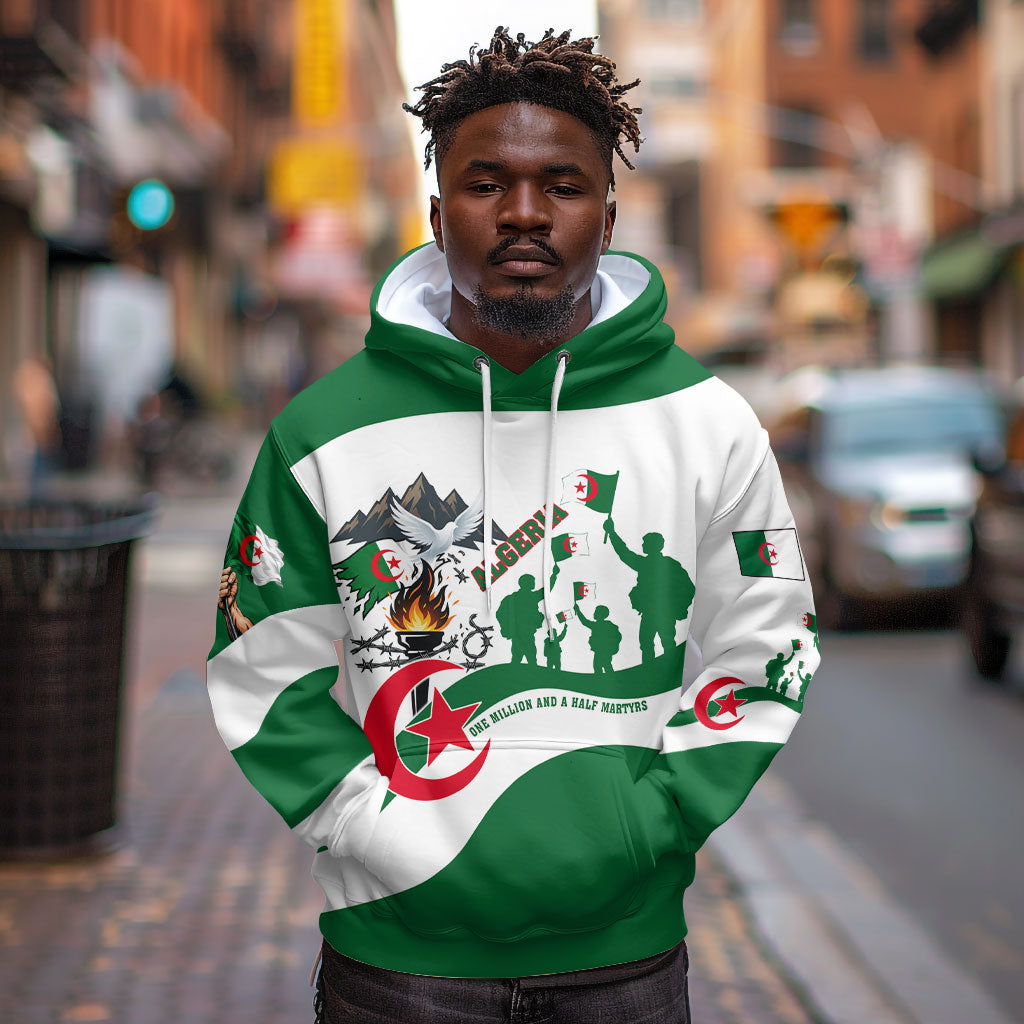 Algeria Revolution Day Hoodie Algerian Freedom Patriot - One Million And A Half Martyrs