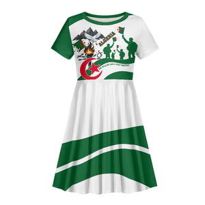 Algeria Revolution Day Kid Short Sleeve Dress Algerian Freedom Patriot - One Million And A Half Martyrs
