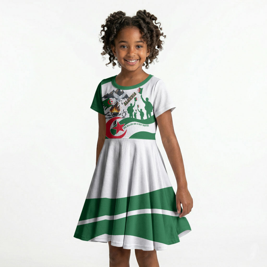 Algeria Revolution Day Kid Short Sleeve Dress Algerian Freedom Patriot - One Million And A Half Martyrs