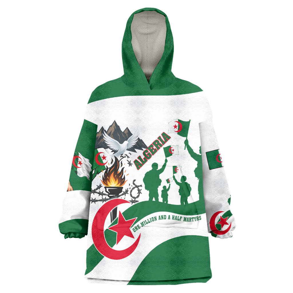 Algeria Revolution Day Kid Wearable Blanket Hoodie Algerian Freedom Patriot - One Million And A Half Martyrs