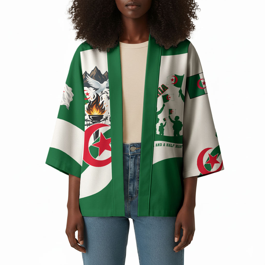 Algeria Revolution Day Kimono Algerian Freedom Patriot - One Million And A Half Martyrs