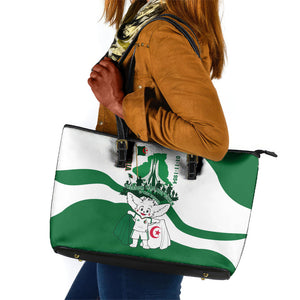 Algeria Revolution Day Leather Tote Bag Algerian Freedom Patriot - One Million And A Half Martyrs