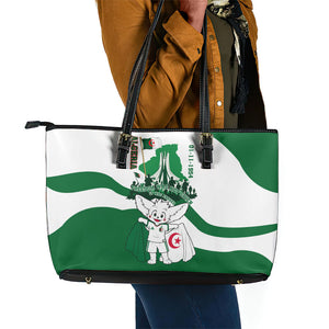 Algeria Revolution Day Leather Tote Bag Algerian Freedom Patriot - One Million And A Half Martyrs