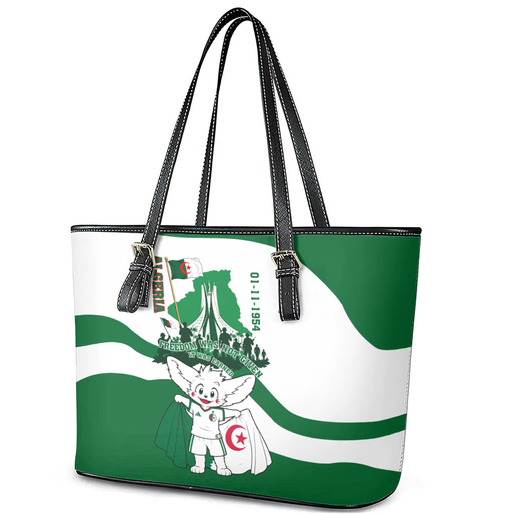 Algeria Revolution Day Leather Tote Bag Algerian Freedom Patriot - One Million And A Half Martyrs