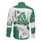 Algeria Revolution Day Long Sleeve Button Shirt Algerian Freedom Patriot - One Million And A Half Martyrs