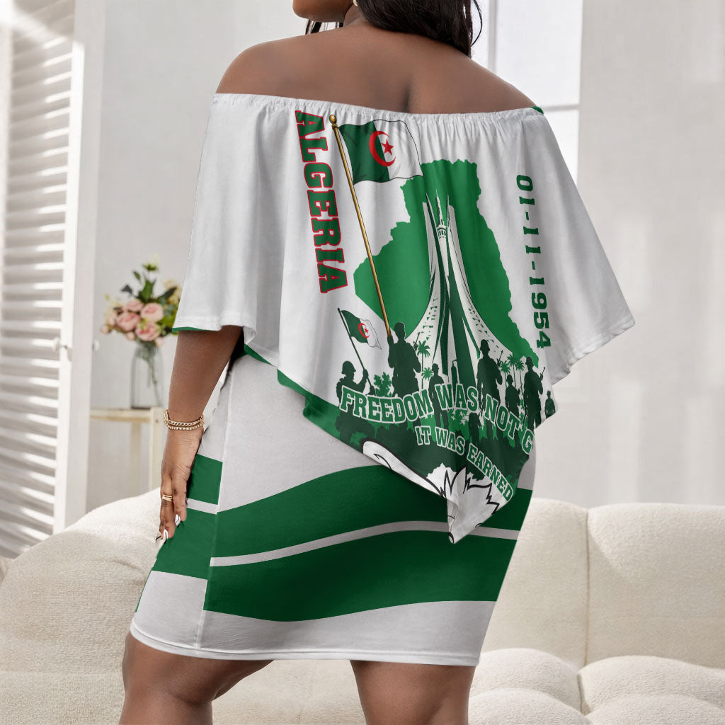 Algeria Revolution Day Off Shoulder Short Dress Algerian Freedom Patriot - One Million And A Half Martyrs