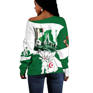 Algeria Revolution Day Off Shoulder Sweater Algerian Freedom Patriot - One Million And A Half Martyrs