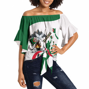 Algeria Revolution Day Off Shoulder Wrap Waist Top Algerian Freedom Patriot - One Million And A Half Martyrs