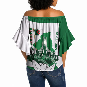 Algeria Revolution Day Off Shoulder Wrap Waist Top Algerian Freedom Patriot - One Million And A Half Martyrs