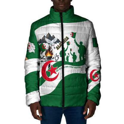 Algeria Revolution Day Padded Jacket Algerian Freedom Patriot - One Million And A Half Martyrs