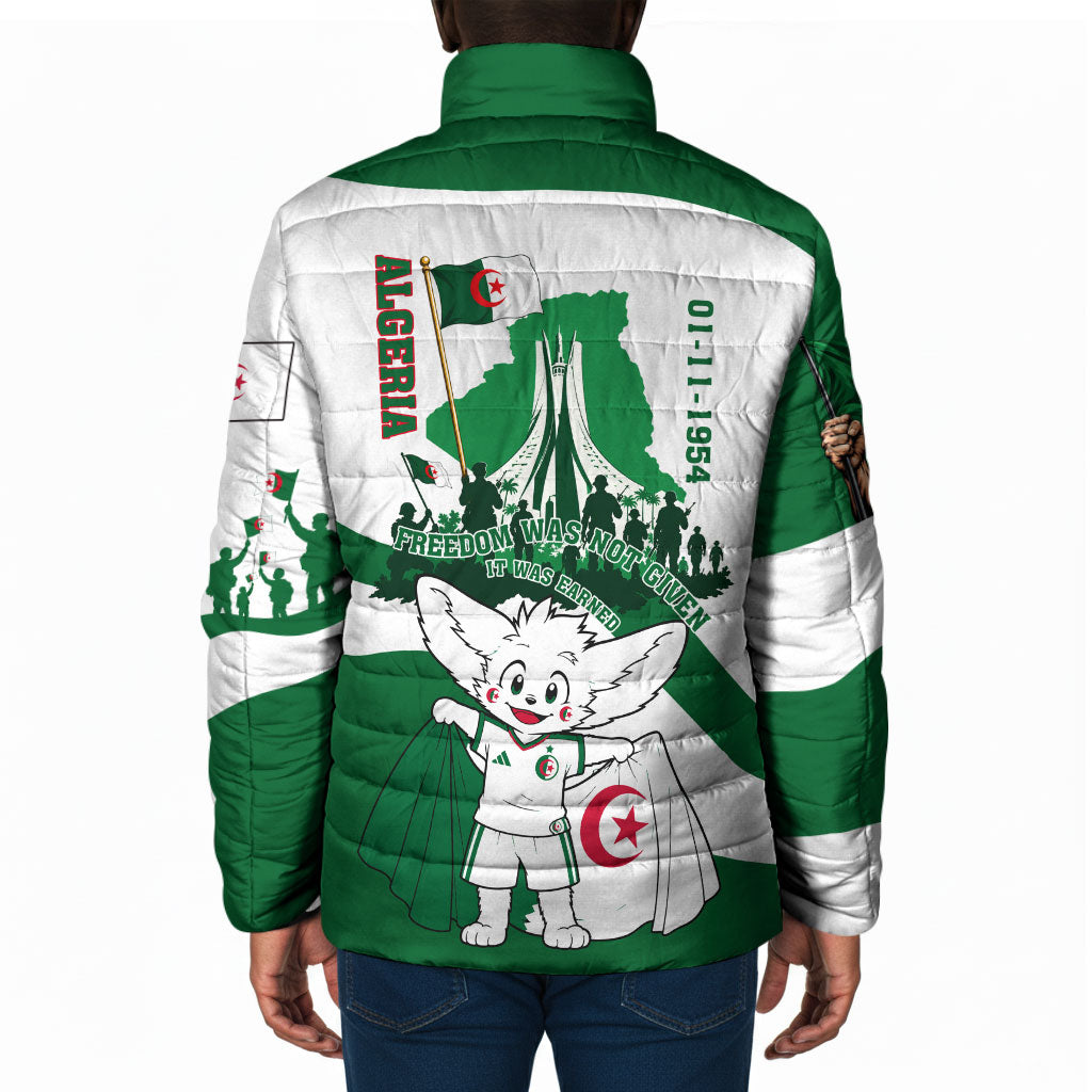 Algeria Revolution Day Padded Jacket Algerian Freedom Patriot - One Million And A Half Martyrs