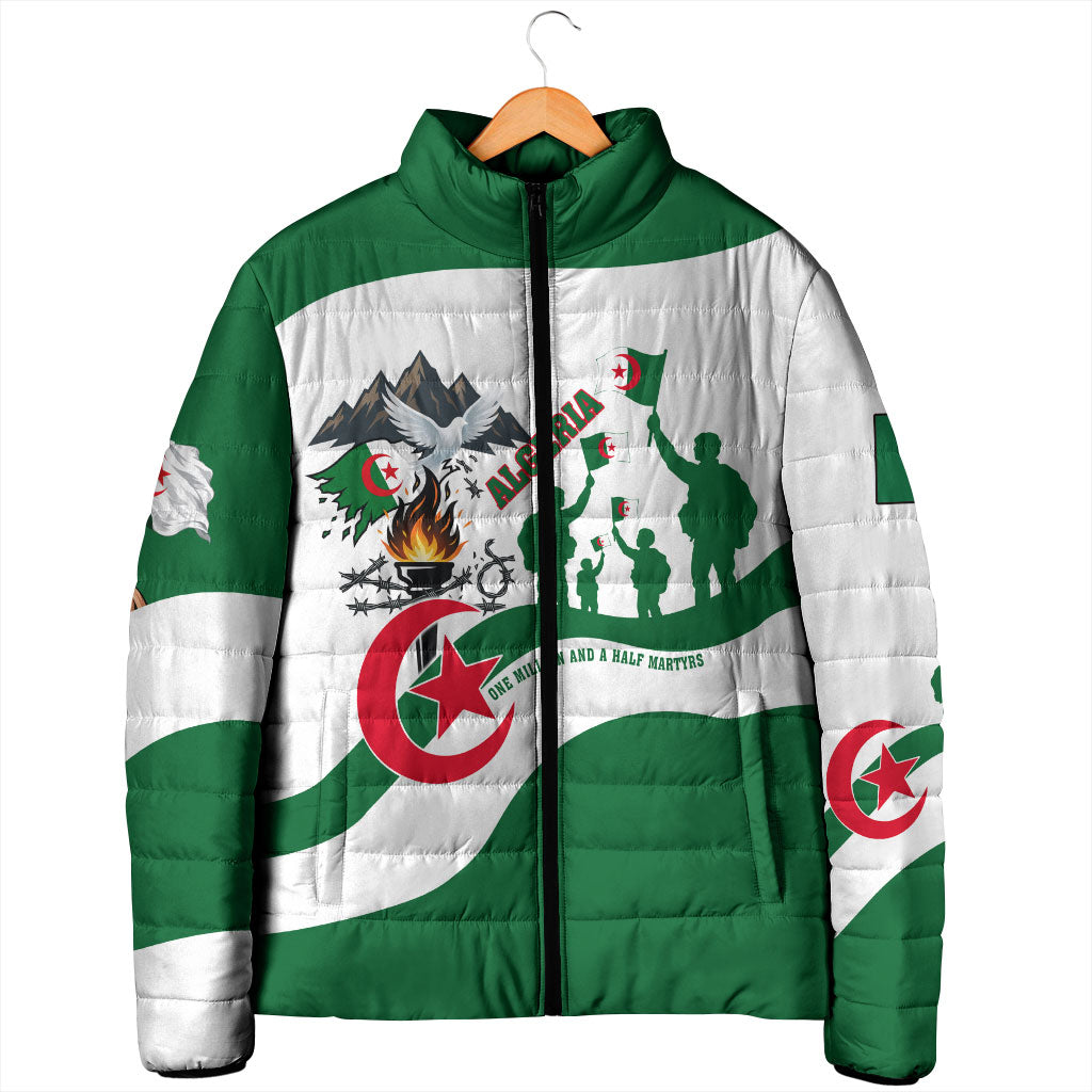 Algeria Revolution Day Padded Jacket Algerian Freedom Patriot - One Million And A Half Martyrs