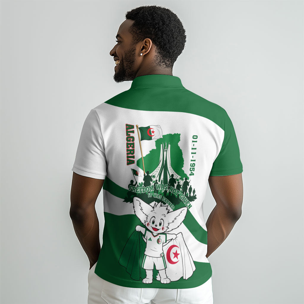 Algeria Revolution Day Polo Shirt Algerian Freedom Patriot - One Million And A Half Martyrs