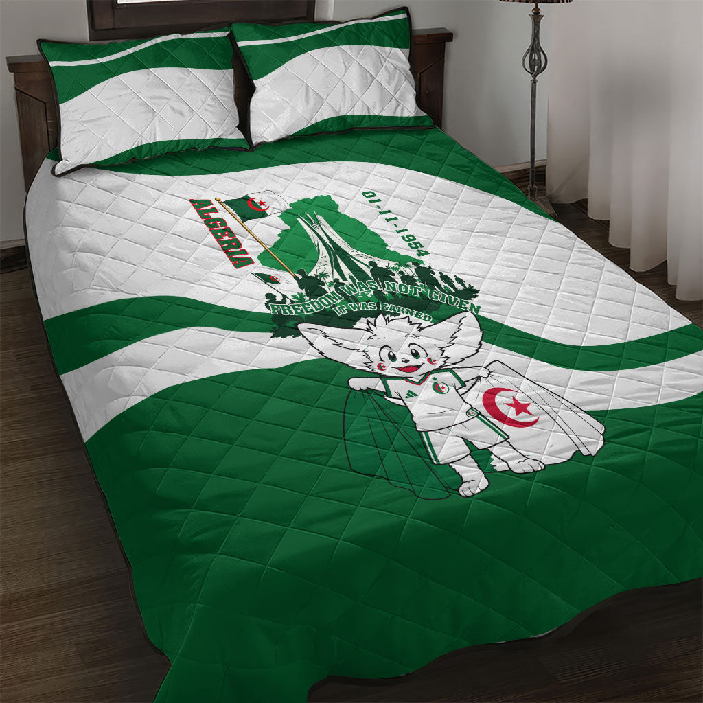 Algeria Revolution Day Quilt Bed Set Algerian Freedom Patriot - One Million And A Half Martyrs