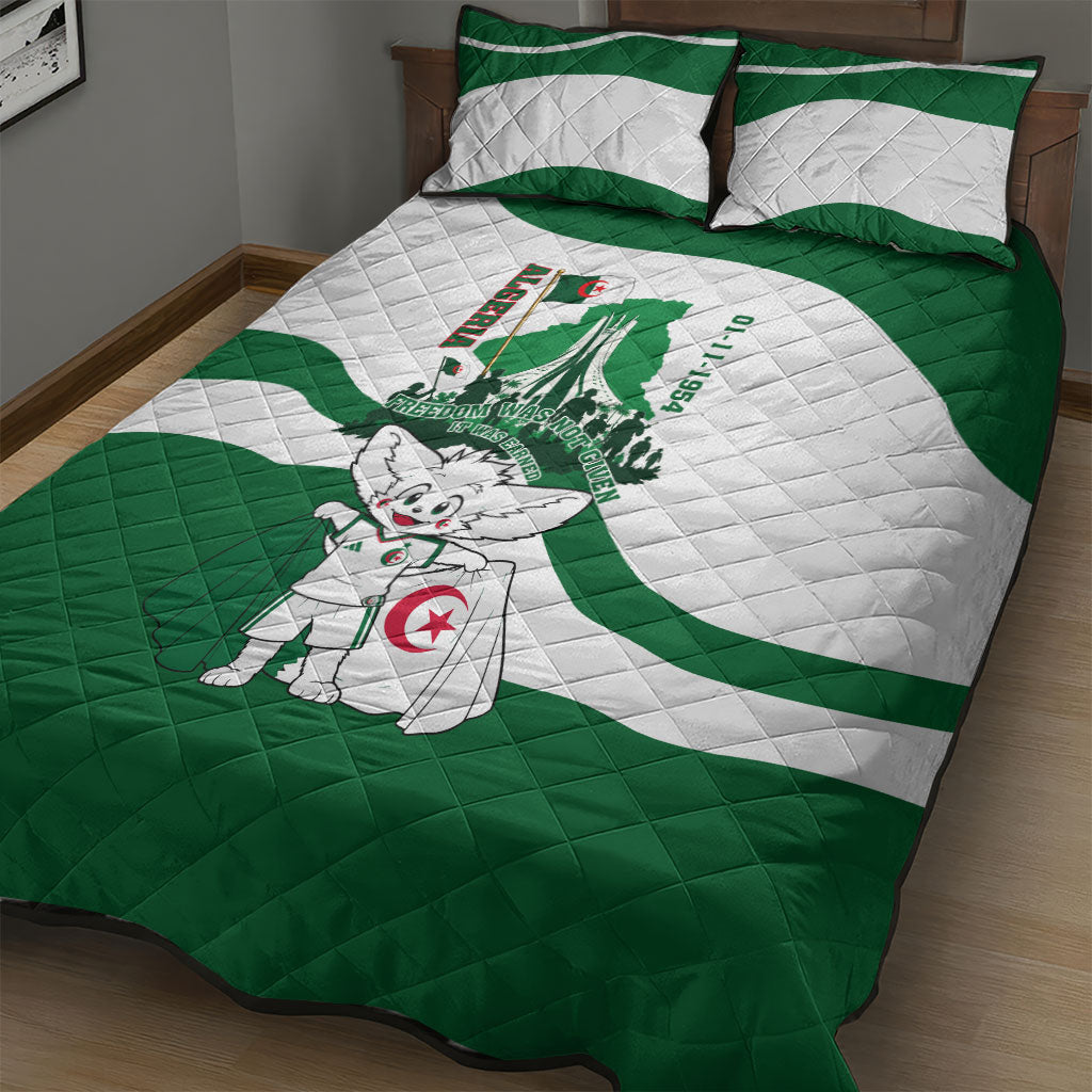 Algeria Revolution Day Quilt Bed Set Algerian Freedom Patriot - One Million And A Half Martyrs