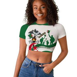 Algeria Revolution Day Raglan Cropped T shirt Algerian Freedom Patriot - One Million And A Half Martyrs