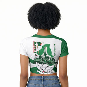 Algeria Revolution Day Raglan Cropped T shirt Algerian Freedom Patriot - One Million And A Half Martyrs