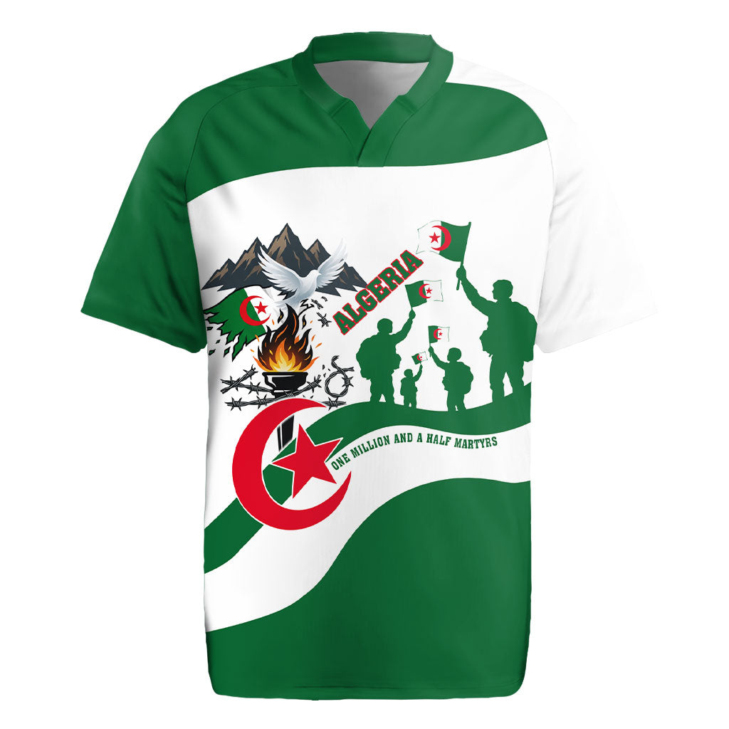 Algeria Revolution Day Rugby Jersey Algerian Freedom Patriot - One Million And A Half Martyrs