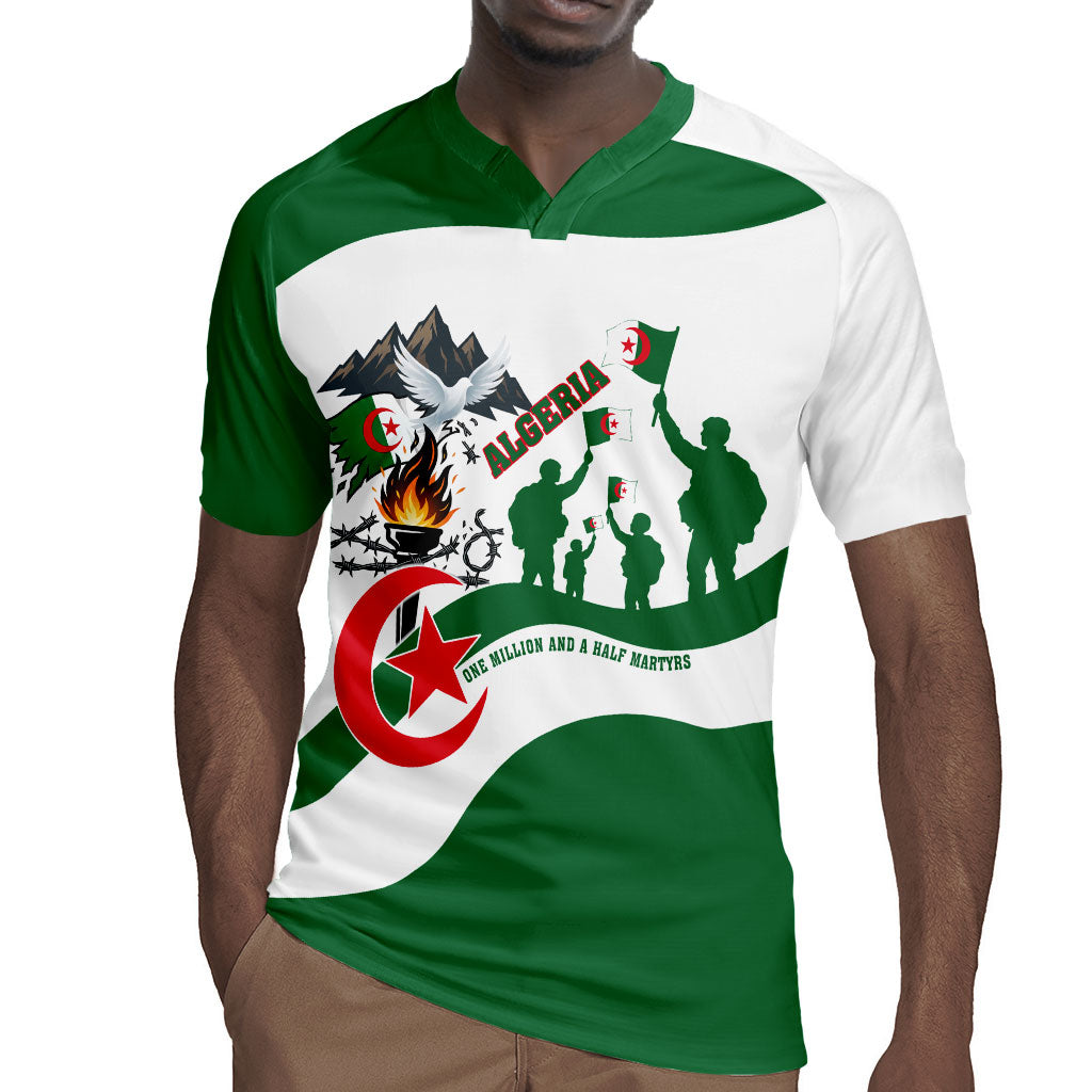 Algeria Revolution Day Rugby Jersey Algerian Freedom Patriot - One Million And A Half Martyrs