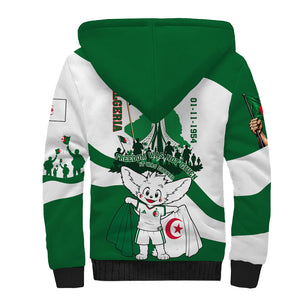 Algeria Revolution Day Sherpa Hoodie Algerian Freedom Patriot - One Million And A Half Martyrs