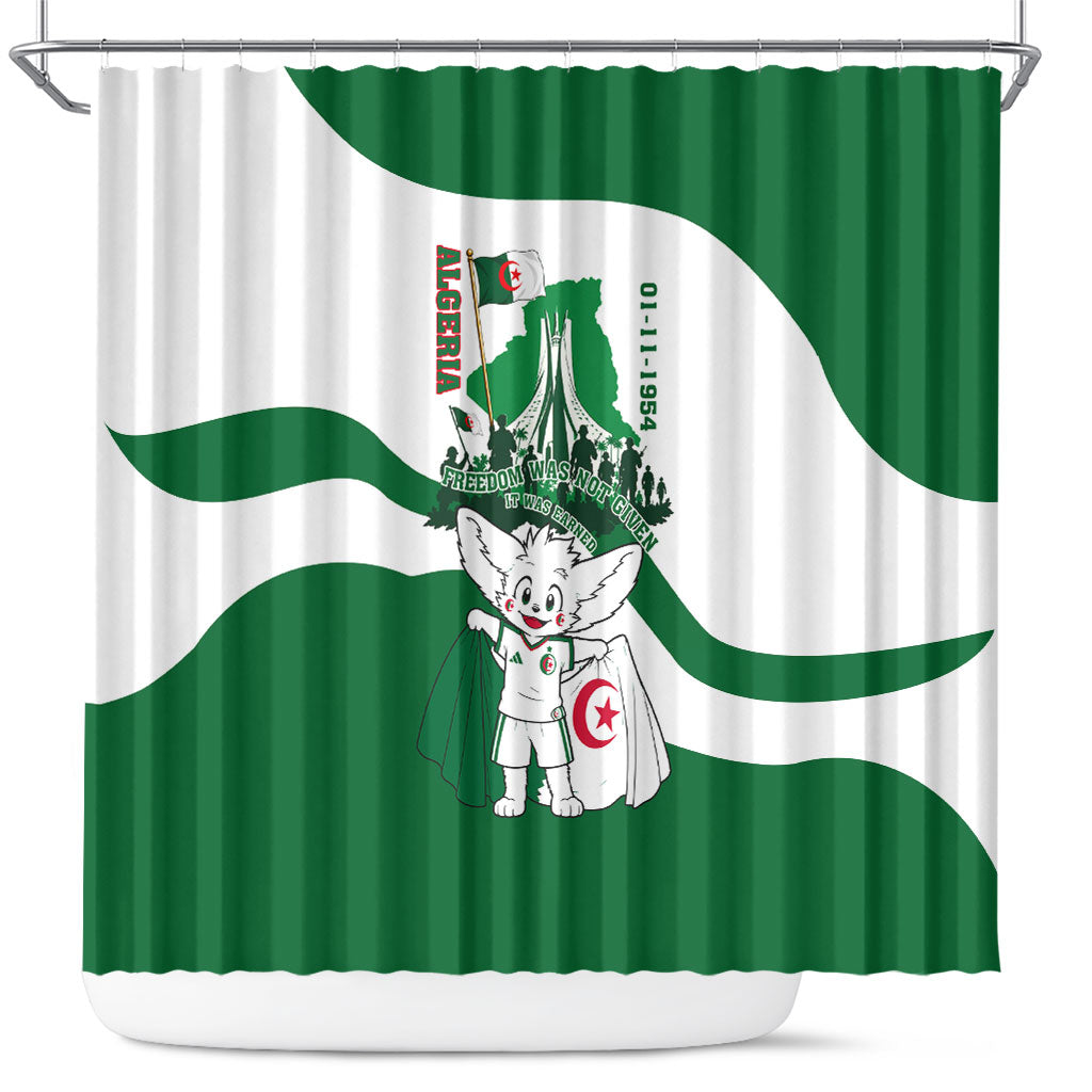 Algeria Revolution Day Shower Curtain Algerian Freedom Patriot - One Million And A Half Martyrs