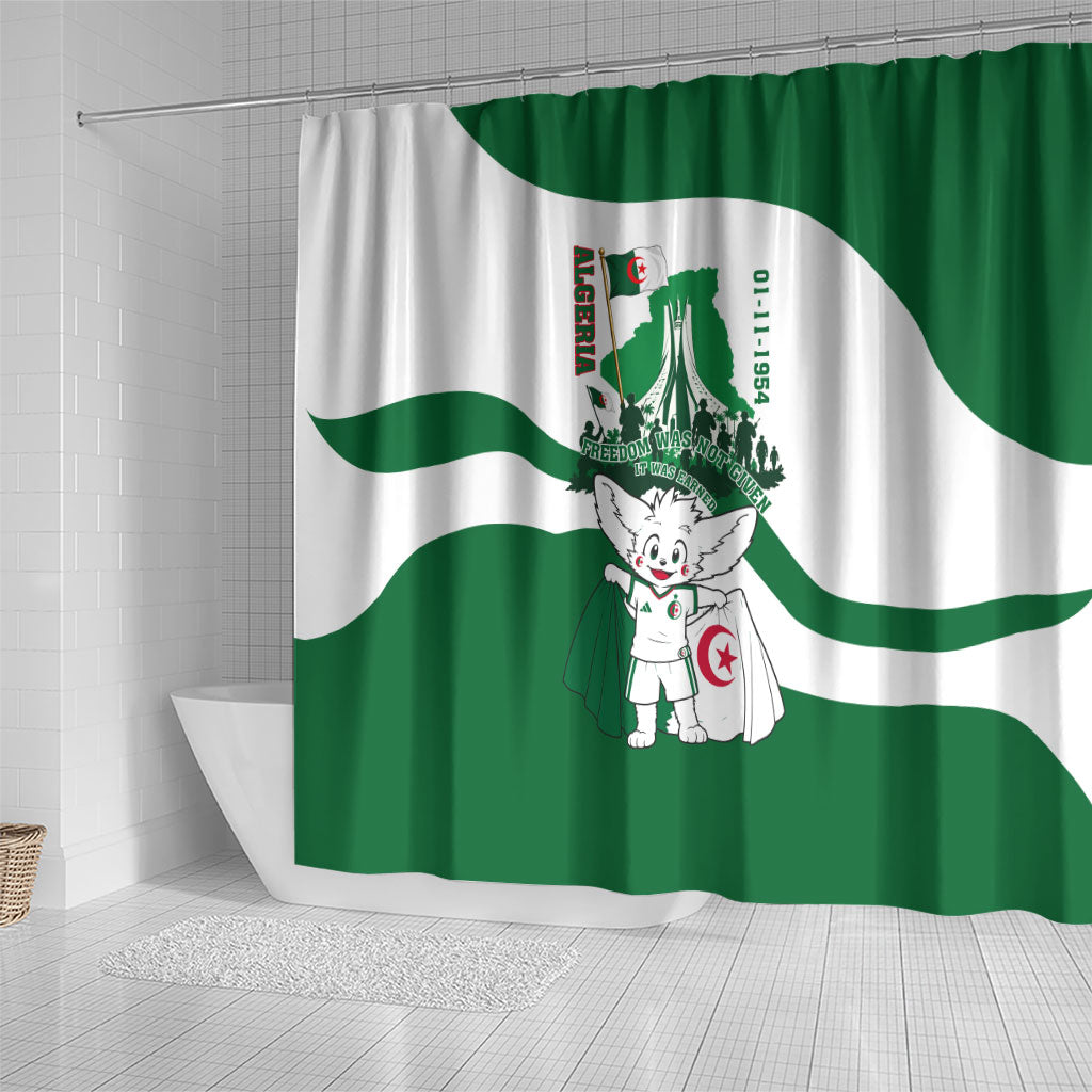 Algeria Revolution Day Shower Curtain Algerian Freedom Patriot - One Million And A Half Martyrs
