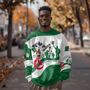 Algeria Revolution Day Sweatshirt Algerian Freedom Patriot - One Million And A Half Martyrs