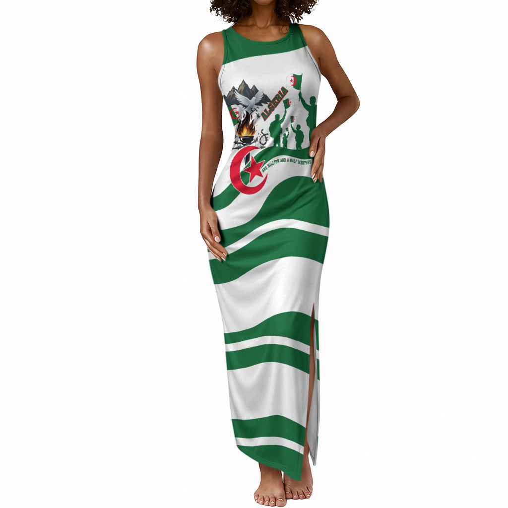 Algeria Revolution Day Tank Maxi Dress Algerian Freedom Patriot - One Million And A Half Martyrs
