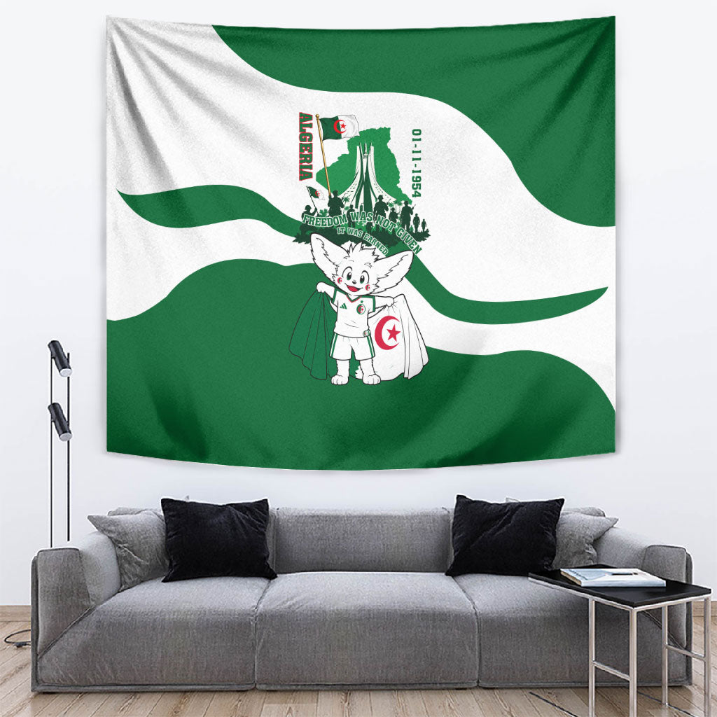 Algeria Revolution Day Tapestry Algerian Freedom Patriot - One Million And A Half Martyrs