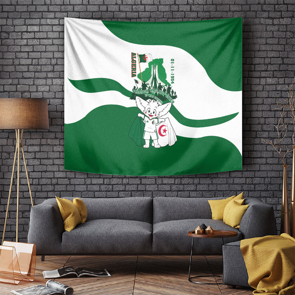 Algeria Revolution Day Tapestry Algerian Freedom Patriot - One Million And A Half Martyrs