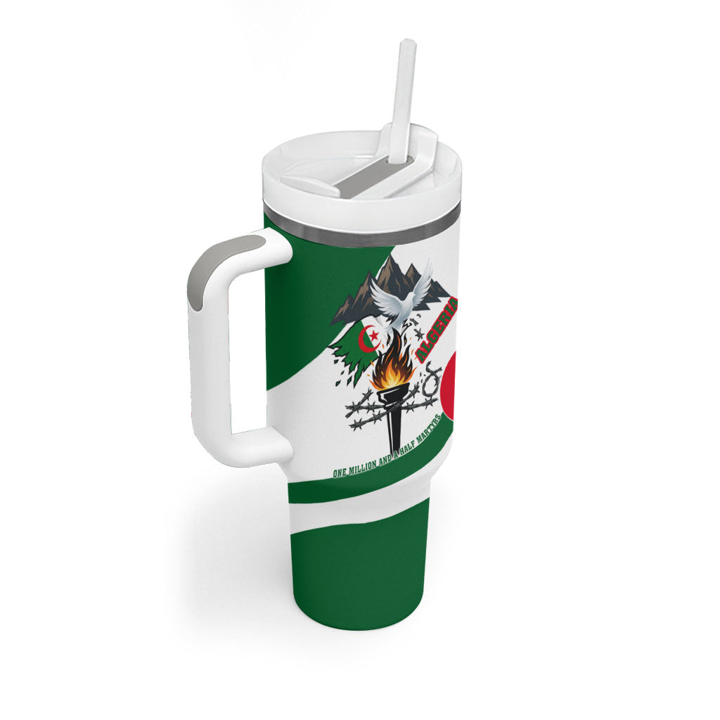 Algeria Revolution Day Tumbler With Handle Algerian Freedom Patriot - One Million And A Half Martyrs