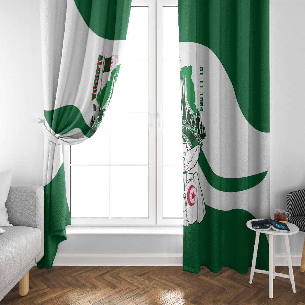 Algeria Revolution Day Window Curtain Algerian Freedom Patriot - One Million And A Half Martyrs
