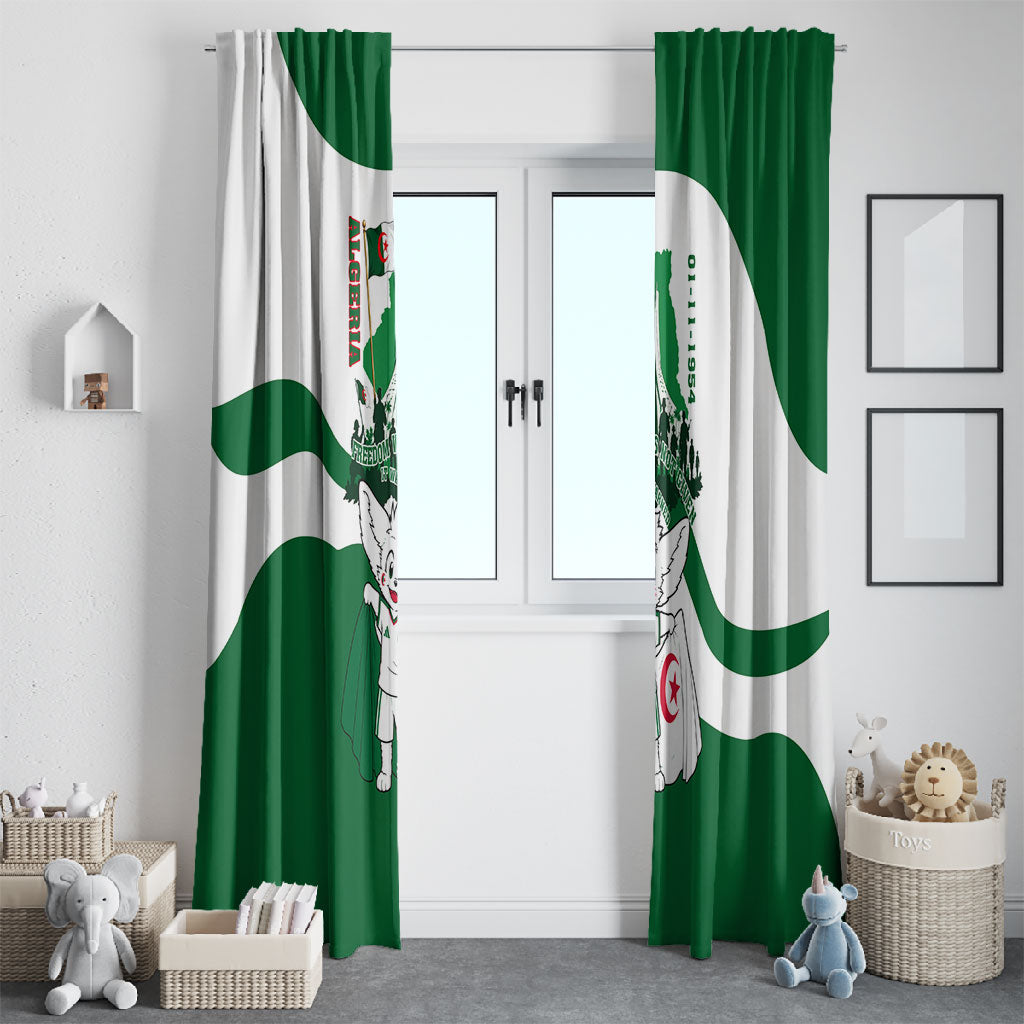 Algeria Revolution Day Window Curtain Algerian Freedom Patriot - One Million And A Half Martyrs