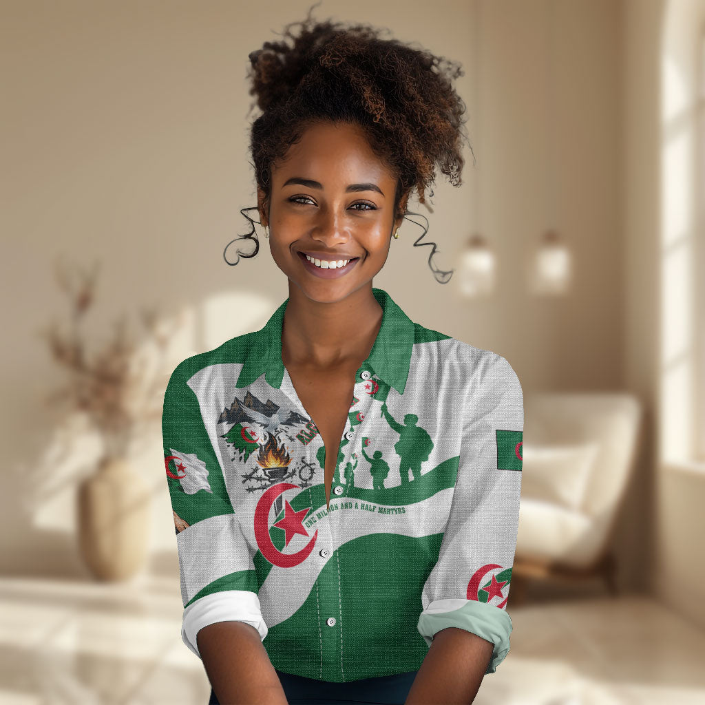 Algeria Revolution Day Women Casual Shirt Algerian Freedom Patriot - One Million And A Half Martyrs