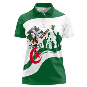 Algeria Revolution Day Women Polo Shirt Algerian Freedom Patriot - One Million And A Half Martyrs