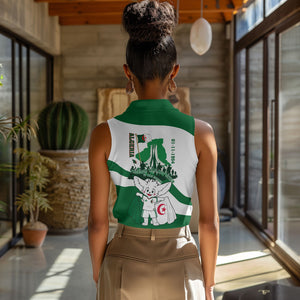 Algeria Revolution Day Women Sleeveless Polo Shirt Algerian Freedom Patriot - One Million And A Half Martyrs