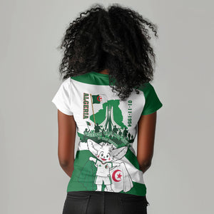 Algeria Revolution Day Women V-Neck T-Shirt Algerian Freedom Patriot - One Million And A Half Martyrs