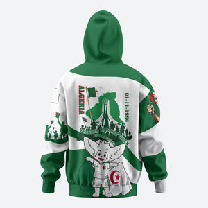 Algeria Revolution Day Zip Hoodie Algerian Freedom Patriot - One Million And A Half Martyrs