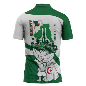 Algeria Revolution Day Zipper Polo Shirt Algerian Freedom Patriot - One Million And A Half Martyrs