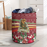 Malcolm X Peace And Liberation Christmas Laundry Basket Pattern Pan African Colors Xmas Holiday