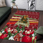 Malcolm X Peace And Liberation Christmas Area Rug Pattern Pan African Colors Xmas Holiday