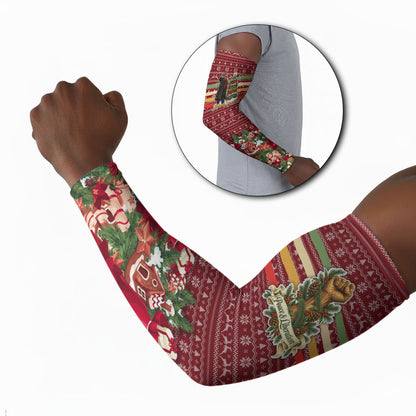 Malcolm X Peace And Liberation Christmas Arm Sleeves Pattern Pan African Colors Xmas Holiday