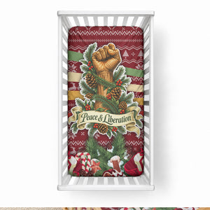 Malcolm X Peace And Liberation Christmas Baby Bed Cover Pattern Pan African Colors Xmas Holiday