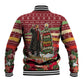 Malcolm X Peace And Liberation Christmas Baseball Jacket Pattern Pan African Colors Xmas Holiday
