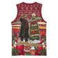 Malcolm X Peace And Liberation Christmas Basketball Jersey Pattern Pan African Colors Xmas Holiday