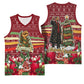 Malcolm X Peace And Liberation Christmas Basketball Jersey Pattern Pan African Colors Xmas Holiday
