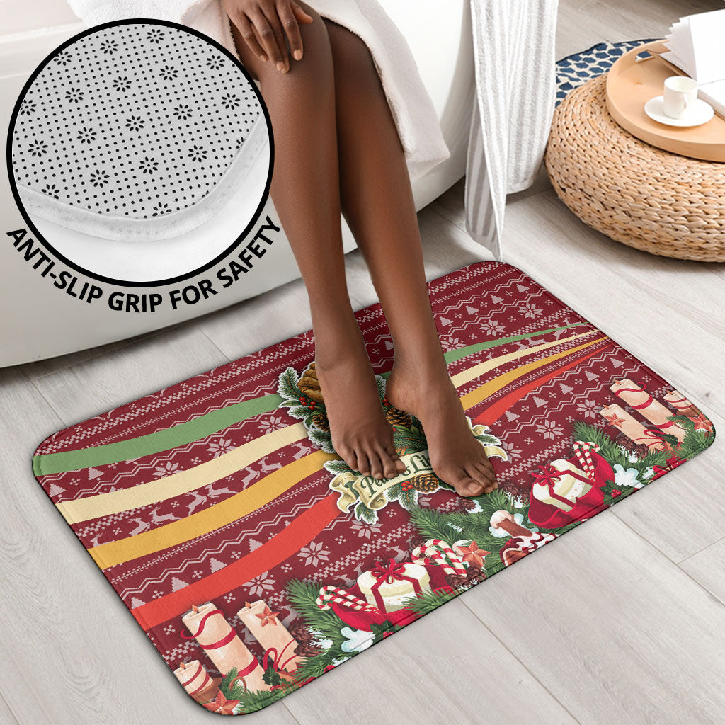 Malcolm X Peace And Liberation Christmas Bathroom Set Pattern Pan African Colors Xmas Holiday